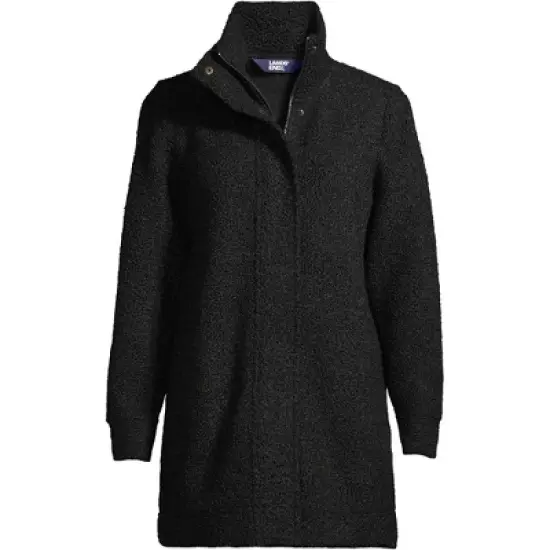 Lands' End Women's Boucle Fleece Coat image {5}