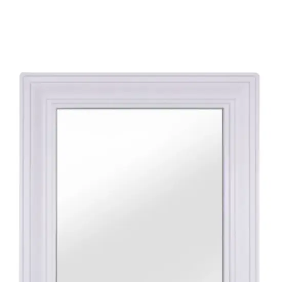 Teamson Home Stratford Wooden Wall Mirror with Storage Shelf, White image {8}