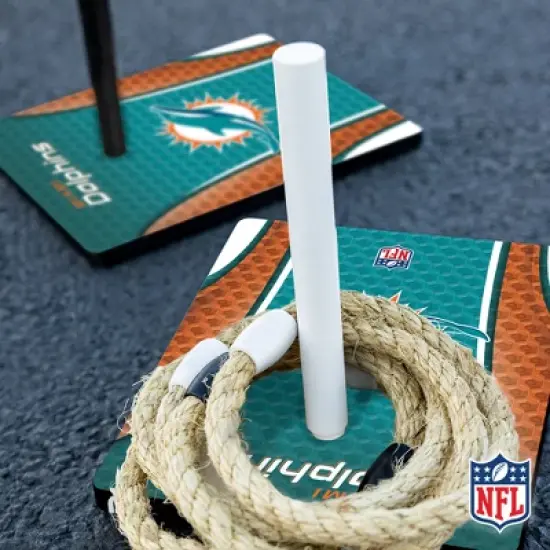 NFL Miami Dolphins Solid Wood Quoits Toss Game image {7}