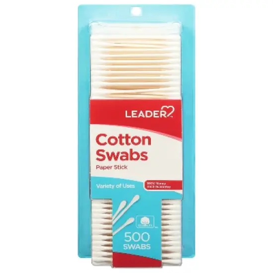 Leader Paper Stick Cotton Swabs 500 ct image {9}