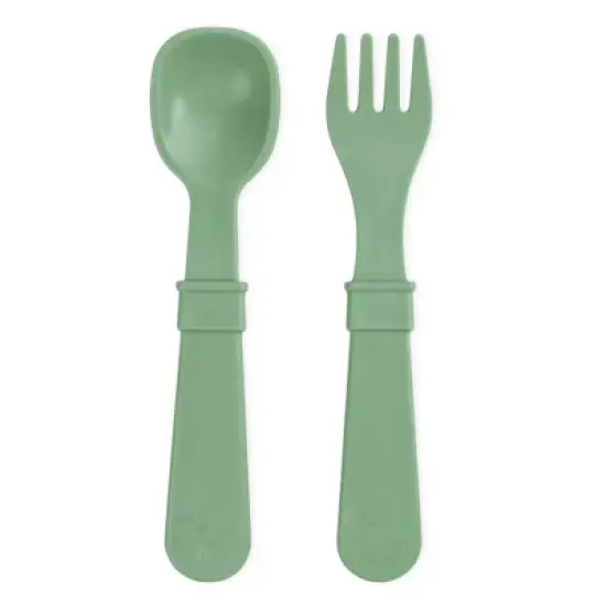 Re-Play 2pc Toddler Utensil Pair - Sage image {4}