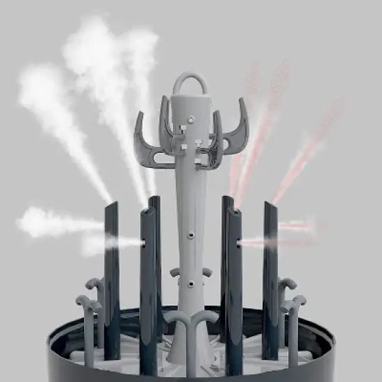 Babymoov Turbo Pure Sterilizer Dryer, Advanced Purified Sterilization, Fast & Clean Drying, Universal Bottle Storage and Easy Use, Black image {2}