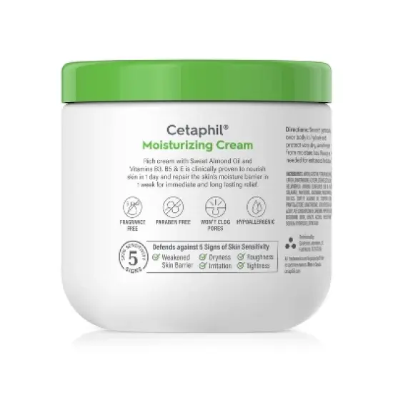 Cetaphil Moisturizing Cream Hydrating Body Moisturizer - 16oz image {4}