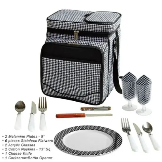 Picnic at Ascot Soft Sided Cooler with Two Person Picnic Set image {2}