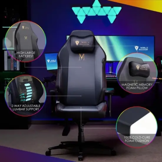 AMERLIFE Gaming Chair Ergonomic PC Game Chair- Lumbar Support Headrest 4D Armrests Computer Chair image {4}