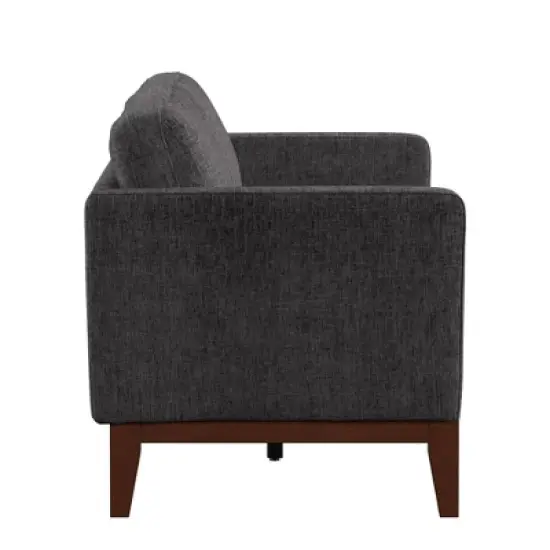 Clyde Linen Upholstered Sofa Charcoal Gray - Inspire Q image {4}
