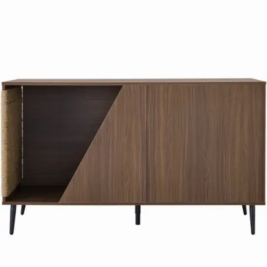 DOMETOUR Furniture Style Wooden Cat House With Storage image {4}