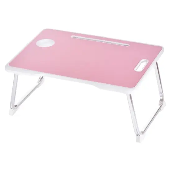 Unique Bargains Portable Laptop Bed Desk with Notebook Stand Cup Holder for Eating Reading Watching Folding Table image {4}