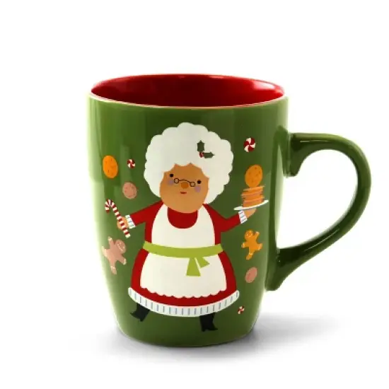 Gibson Home Santa Smile 4 Piece 15 Ounce Stoneware Mugs in Assorted Designs image {6}