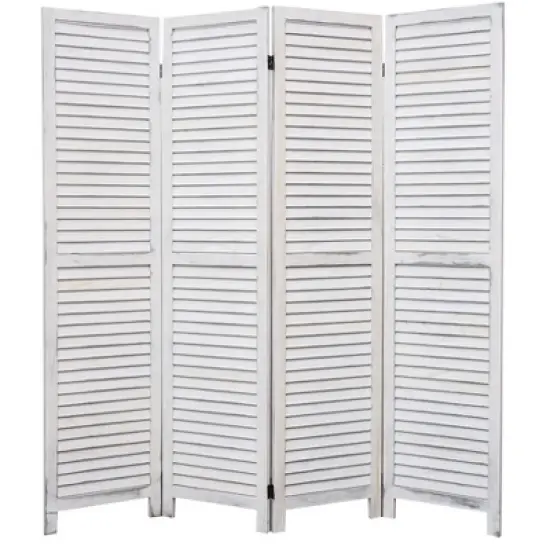 Legacy Decor Room Divider Full Length Wood Shutters Louver image {1}