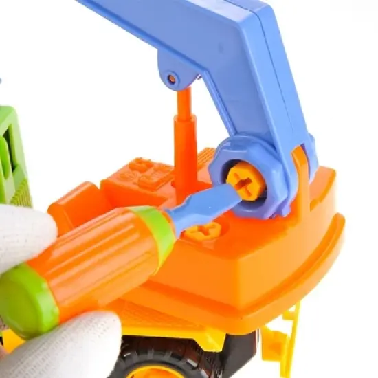 Ready! Set! Play! Link 27 Piece Take-A-Part Engineering Excavator Construction Vehicle Truck Set image {13}