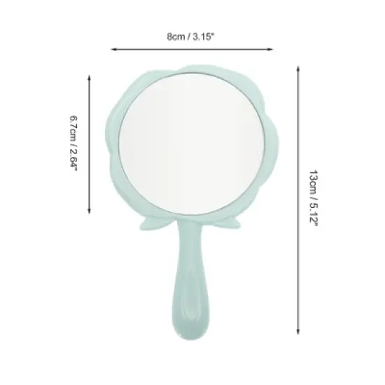 Unique Bargains Rose Flower Handheld Mirror 1 Pc image {1}