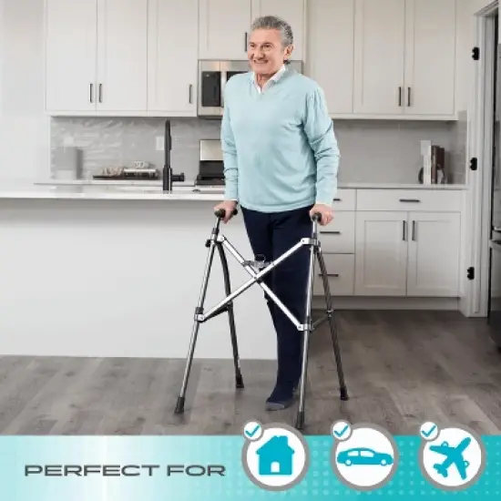 Stander Wonder Walker Lite, Lightweight Folding Walker for Seniors without Wheels image {6}