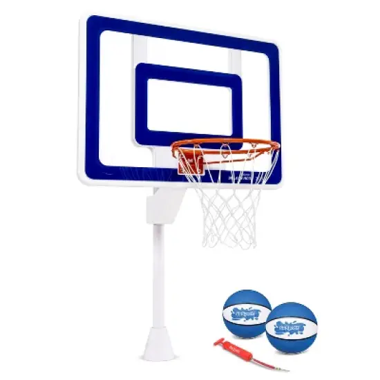 GoSports Deck-Mounted Splash Hoop ELITE Adjustable Height Inground Pool Basketball Game with Regulation Rim image {6}