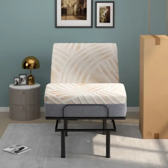 Costway 8&lsquo;&rsquo;/10'' Twin XL Cooper Adjustable Bed Memory Foam Mattress CertiPUR-US Certified image {4}