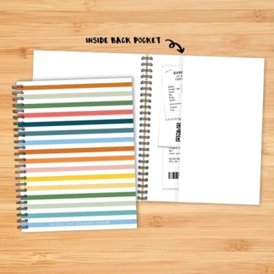 Willow Creek Press Happy Stripe Academic July 2025 - June 2026 6.5"x8.5" Weekly Monthly Softcover Planner image {4}
