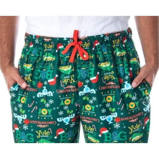 National Lampoon's Christmas Vacation Men's Allover Print Pajama Pants Green image {4}