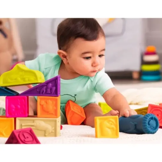 B. toys Educational Baby Blocks - Elemenosqueeze image {1}