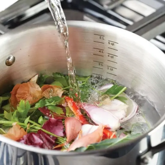 KitchenAid 6qt 5-Ply Clad Stainless Steel Induction Stockpot with Lid Silver image {2}