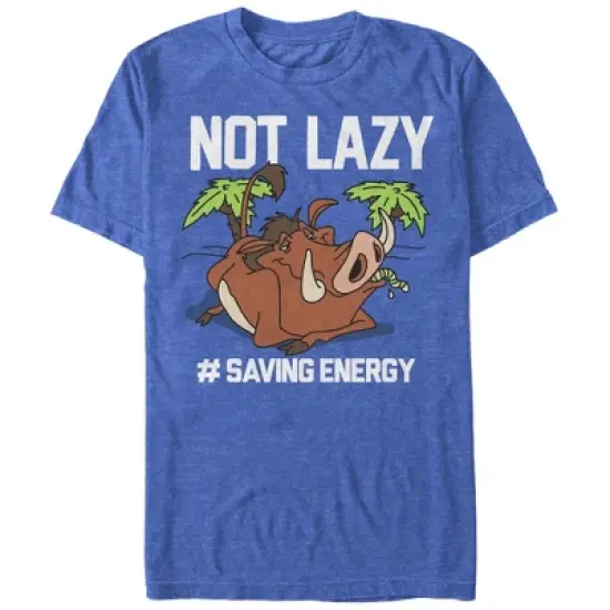 Men's Lion King Pumbaa Not Lazy T-Shirt image {3}