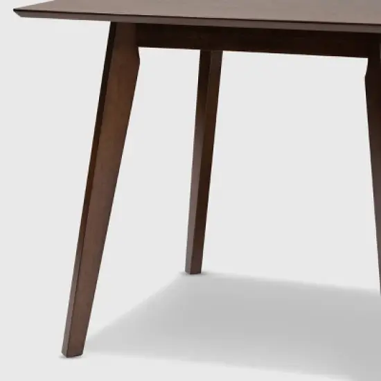 Pernille Square Wood Dining Table Walnut - Baxton Studio image {3}