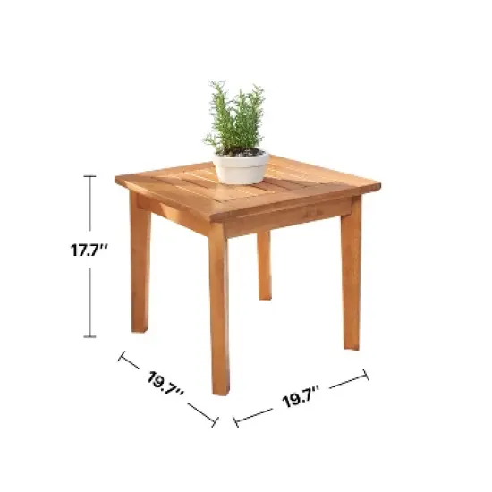 Poolside Patio Vintage Wood Side Table image {8}