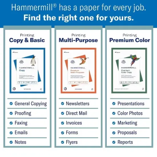 Hammermill Premium Laser Print 8.5" x 14" Multipurpose Paper 24 lbs. 98 Brightness 500 Sheets/Ream image {3}