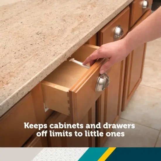 Safety 1st Cabinet and Drawer Latch - 14pk - White image {3}