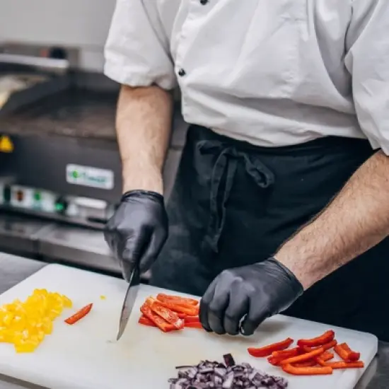 FifthPulse Bulk Case of Extra-Thick Disposable Nitrile Medical Exam Gloves, Black, 100 Count, S - 4.5ML Thickness - 4 Pack image {4}