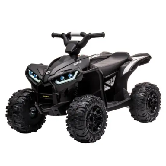 12V Ride On ATV for Kids Electric Four Wheeler for Toddlers Ages 3-8, Battery Powered Quad with Remote Control, LED Lights, Music, High/Low Speed, USB image {7}