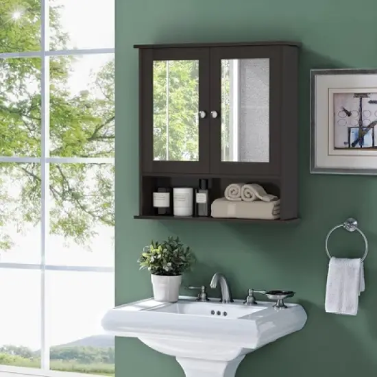 Costway Wall Mount Mirror Cabinet image {3}