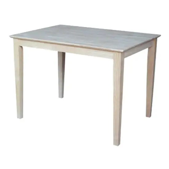 30" X 42" Solid Wood Dining Table Unfinished - International Concepts image {6}