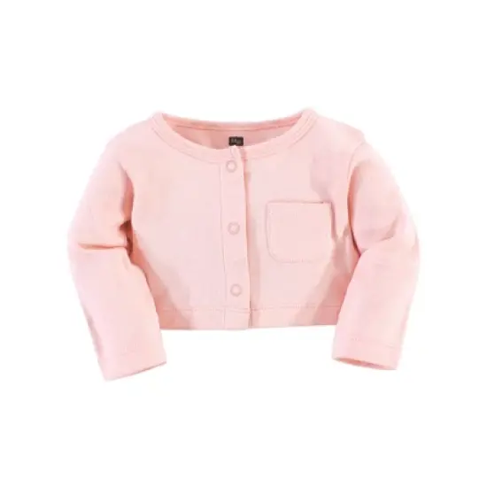 Hudson Baby Baby Girls Cotton Dress and Cardigan Set, Burgundy Floral image {3}