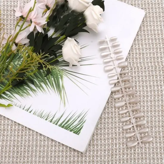 Unique Bargains Women's Full Coverage Fake Nails XS Apricot 1 Pc image {4}