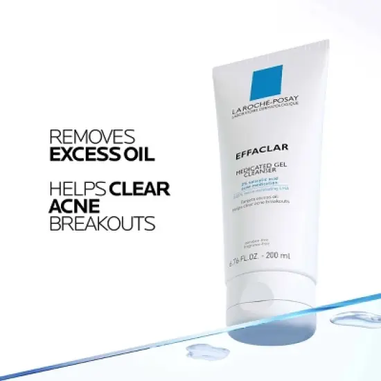 La Roche Posay Effaclar Acne Face Cleanser Medicated Gel Face Cleanser with Salicylic Acid for Acne Prone Skin image {4}