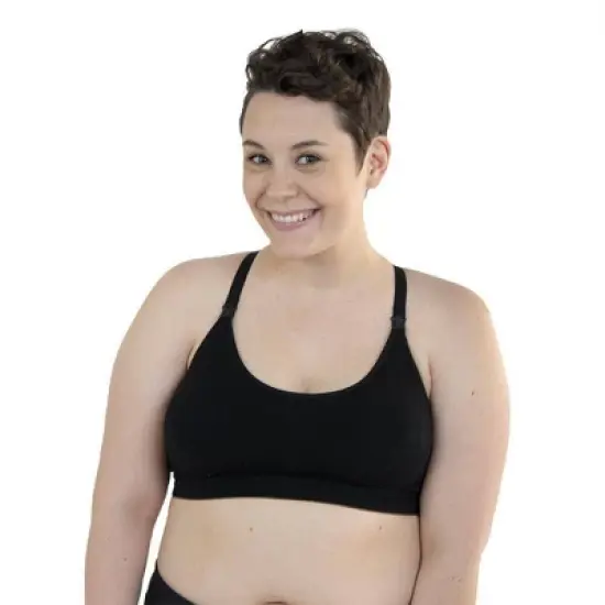 Bamboobies Yoga Nursing Bra- Black image {7}