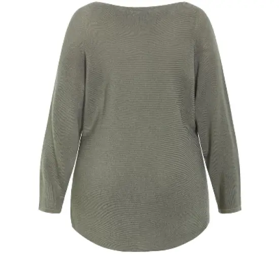Women's Plus Size Romance Sweater - deep sage | CITY CHIC image {5}