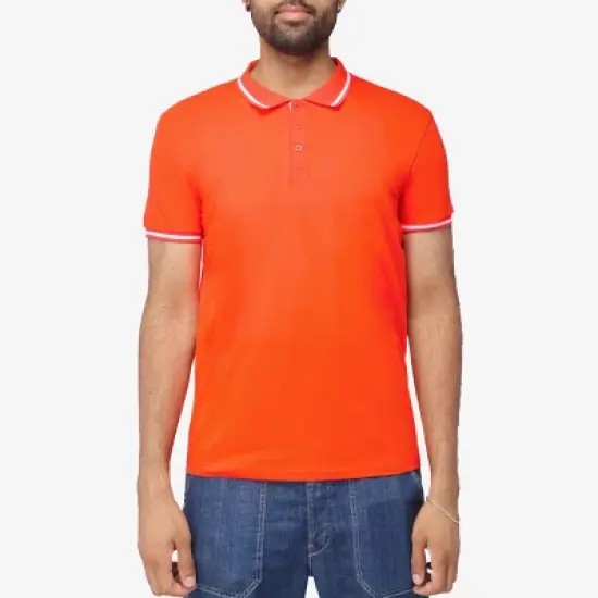 X RAY Men's Basic Short Sleeve Tipped Polo image {7}