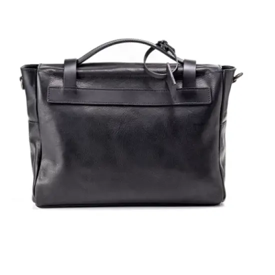 THE DUST COMPANY Leather Messenger Black image {14}