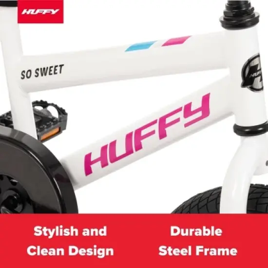 Huffy So Sweet Kids' Bike - 16" Wheels - Training Wheels - White image {4}