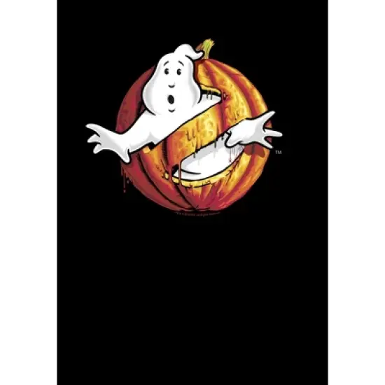 Boy's Ghostbusters Halloween Pumpkin Logo T-Shirt image {1}