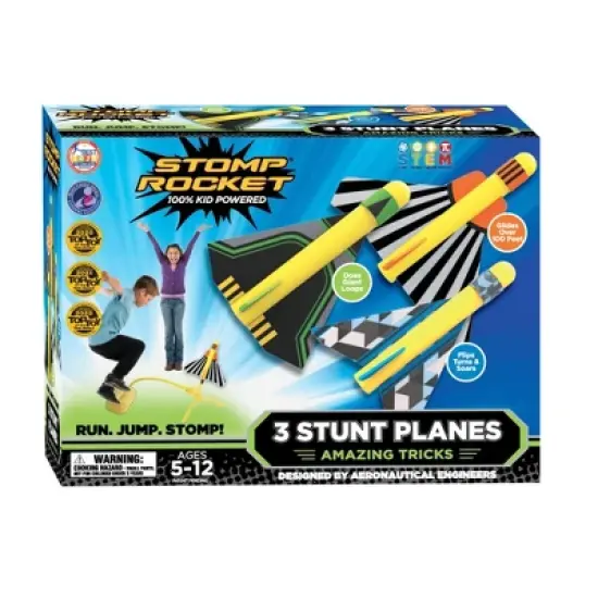 Stomp Rocket Aerodynamic Stunt Planes with Adjustable Launcher image {3}