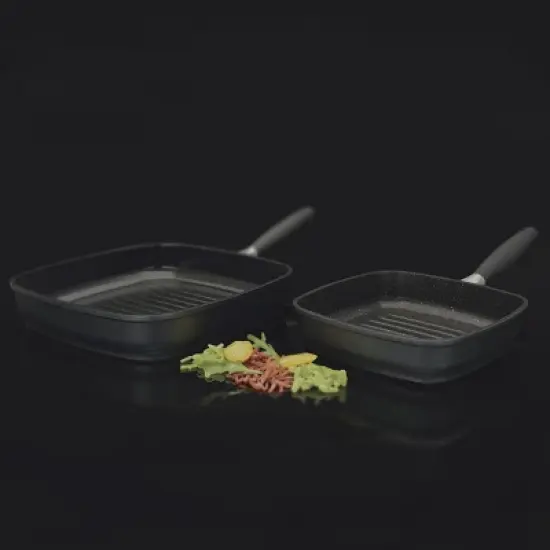 BergHOFF EuroCAST Cast Aluminum Non-Stick 11" Grill Pan image {2}