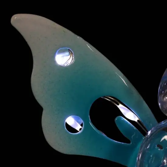 33.85" Acrylic Solar Angel Stake Blue - Exhart image {6}