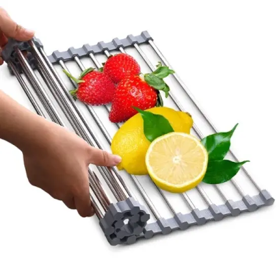 Cheer Collection Over Sink Roll up Dish Drying Rack image {2}