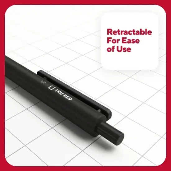 TRU RED Retractable Quick Dry Gel Pen Medium Point 1.0 TR56952 image {3}