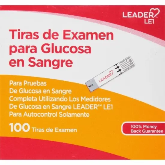 Leader Blood Glucose Test Strips 100 ea image {2}