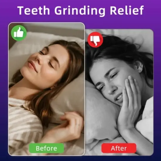 YEVYO 2PCS Mouth Guard for Teeth Grinding - Sleep Mouth Guard for Nighttime TMJ Clenching Relief - Dental Night Guards for Adults with Travel Case image {7}