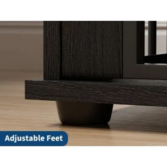 Garvee Double Dog Crate Furniture 71" Dog Kennel Furniture for 2 Medium Dogs, Heavy Duty Dogs Cage XL  with 3 Storage Shelves and 8 Adjustable Feet image {6}