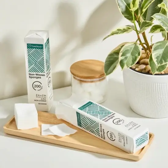 CareStock Gauze Sponge, 2 x 2 in. 4-Ply - Highly Absorbent Cotton Wound Dressing - Non-Sterile image {4}